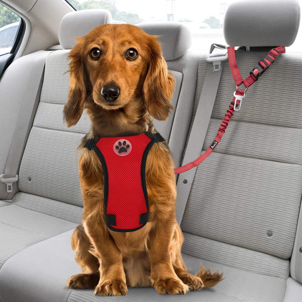SlowTon Dog Seat Belt for Car, 2 Pack Dog Car Harness Seatbelt Seat
