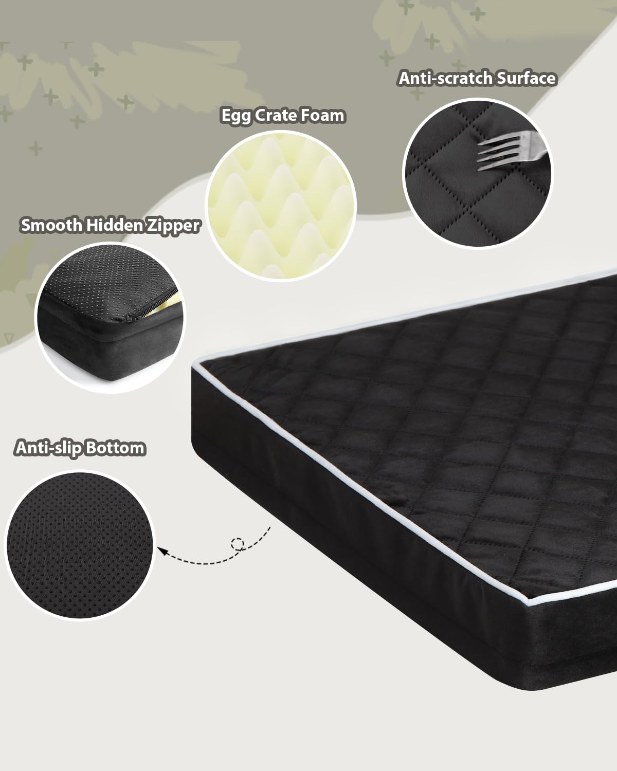 NUPIDA Orthopedic Dog Beds for Extra Large Dog Crate Bed Bed