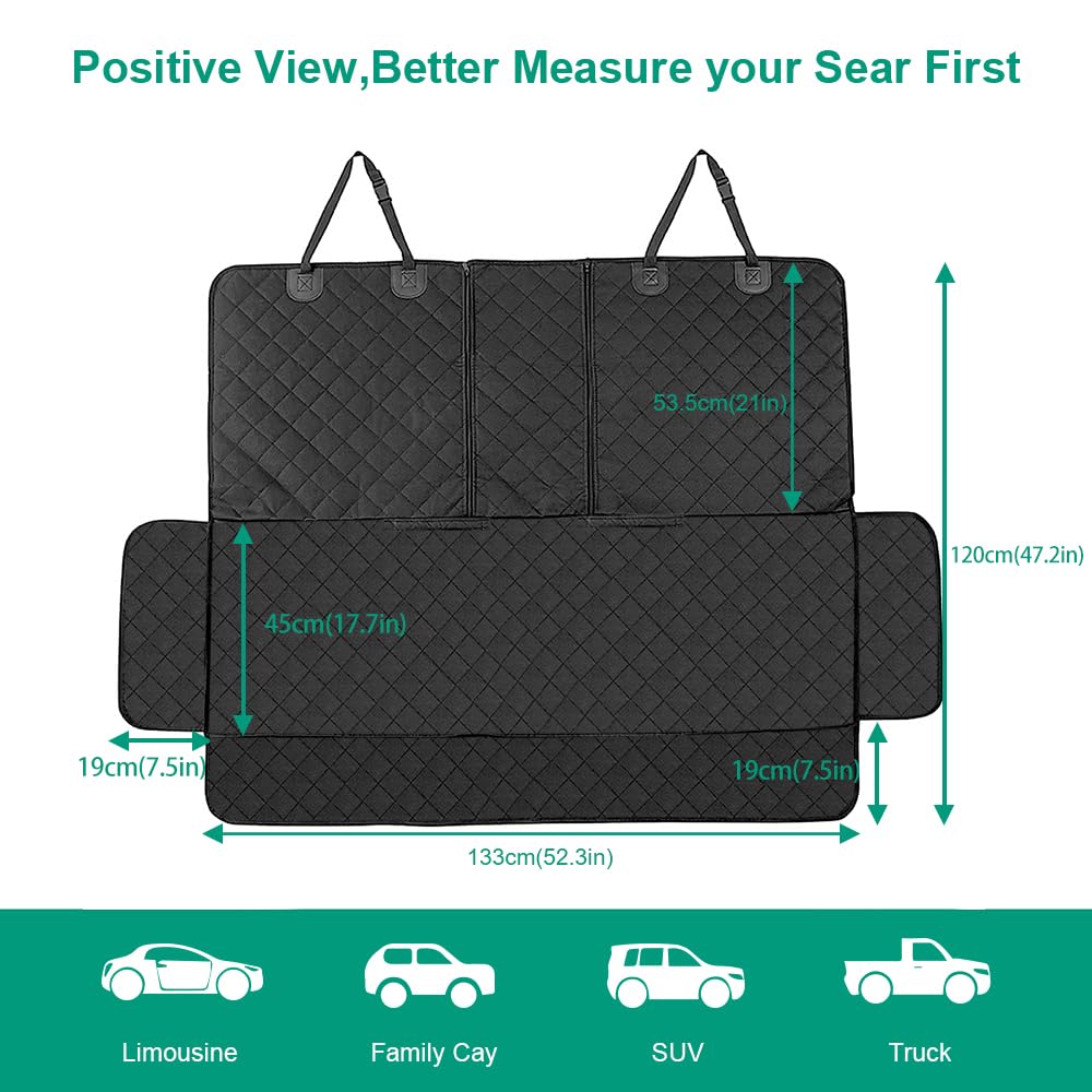 ANOSOSPECIAL Dog Car Seat Cover for Back Seat Cover,Non Stick Fur Seat