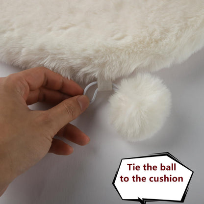 SHENGOCASE 2-Pack 11.8" x 17.7" Faux Rabbit Fur Cat Condo Bed