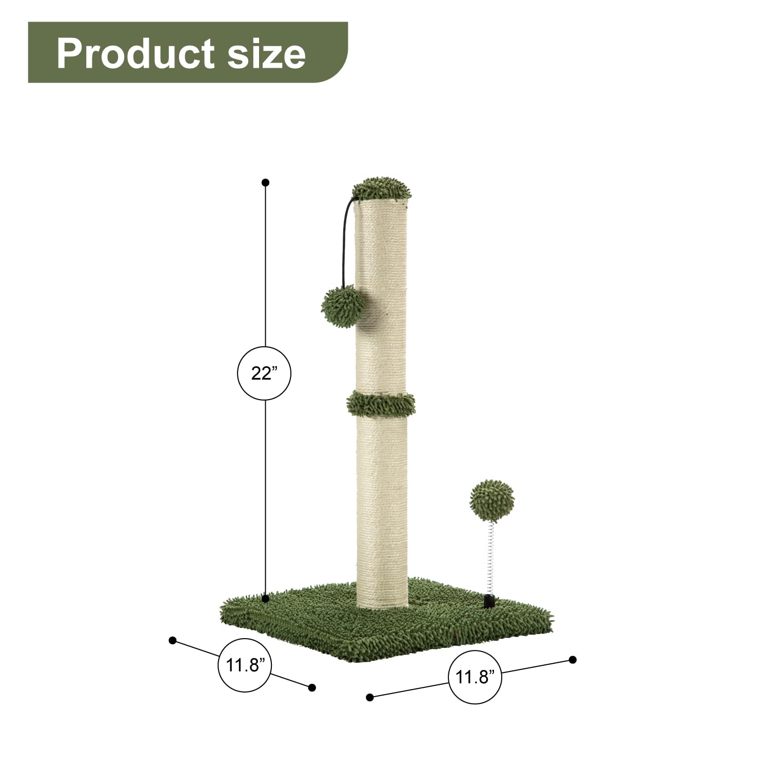 MECOOL Cat Scratching Post Basics Kitten Scratcher Sisal Scratch Posts