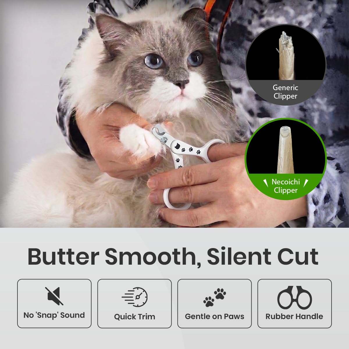 Necoichi Purrcision Feline Nail Clipper, Lever Principle Cat Clipper