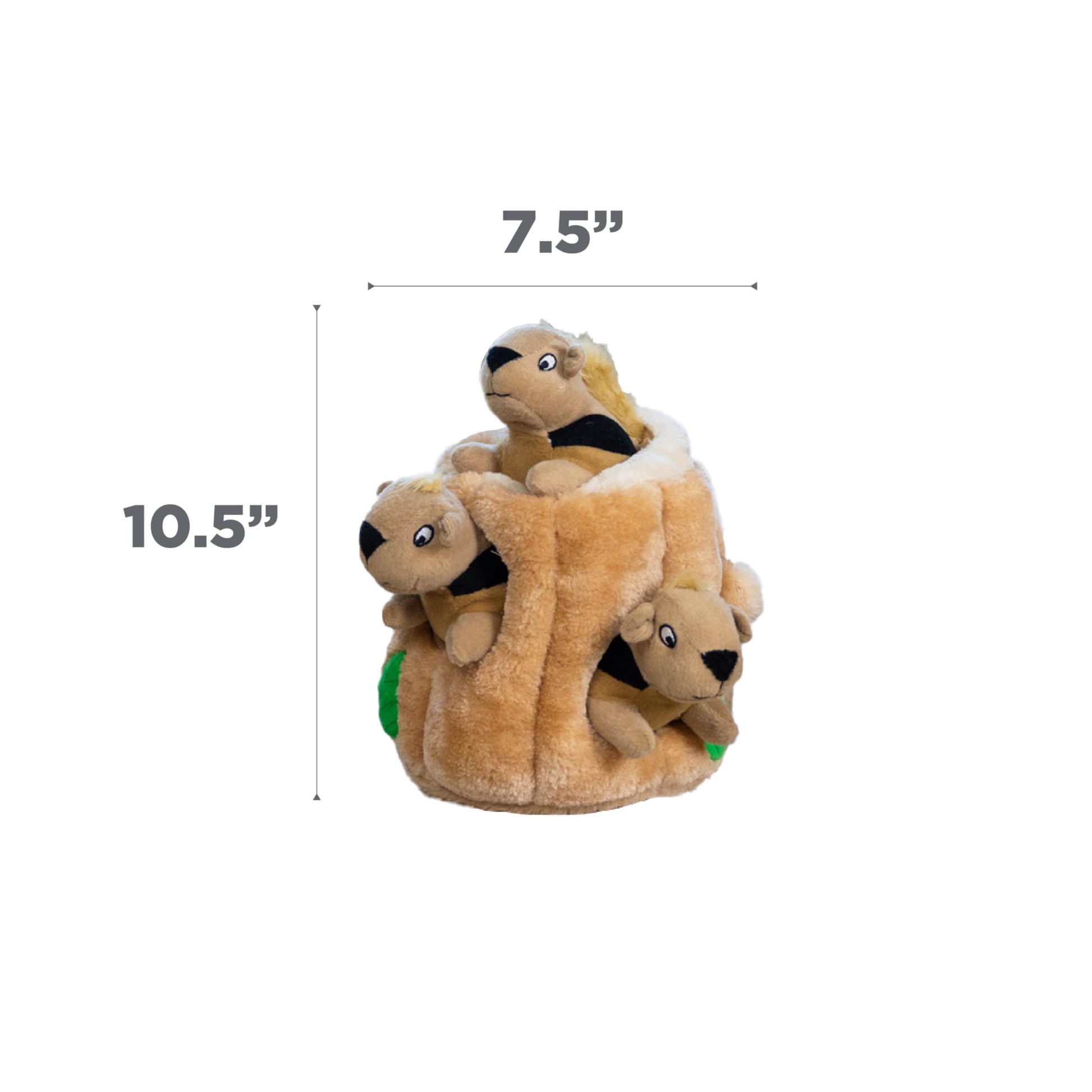 Outward Hound Hide-A-Squirrel Dog Toy Interactive 2‑in‑1 Plush Puzzle
