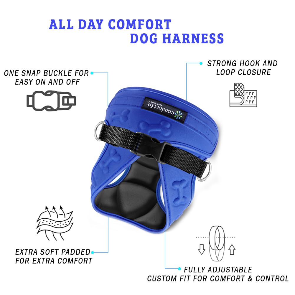 Comfort Fit Dog Harness No Pull with Adjustable Buckles Soft Harness