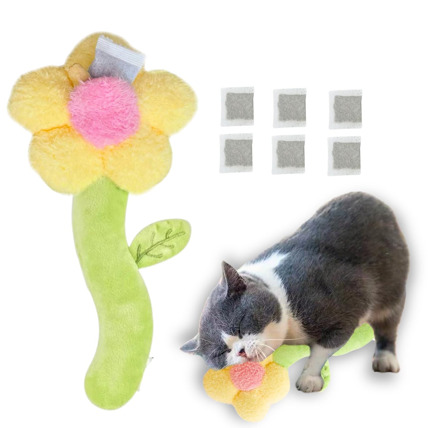 CECE PAW Catnip Refillable Interactive Cat Toy with Crinkle Catnip