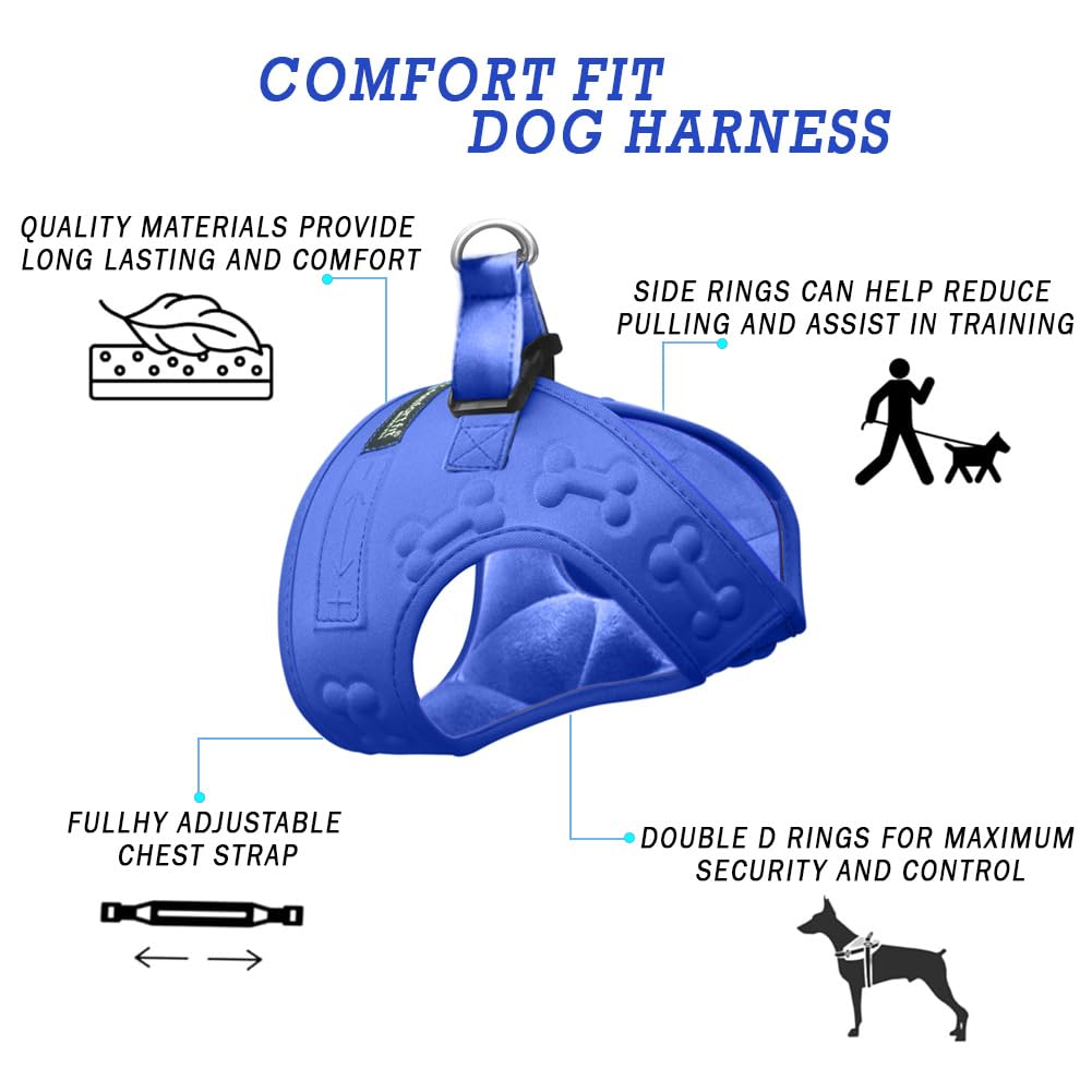 Comfort Fit Dog Harness Small Medium Sized Dogs No Pull Step Harness