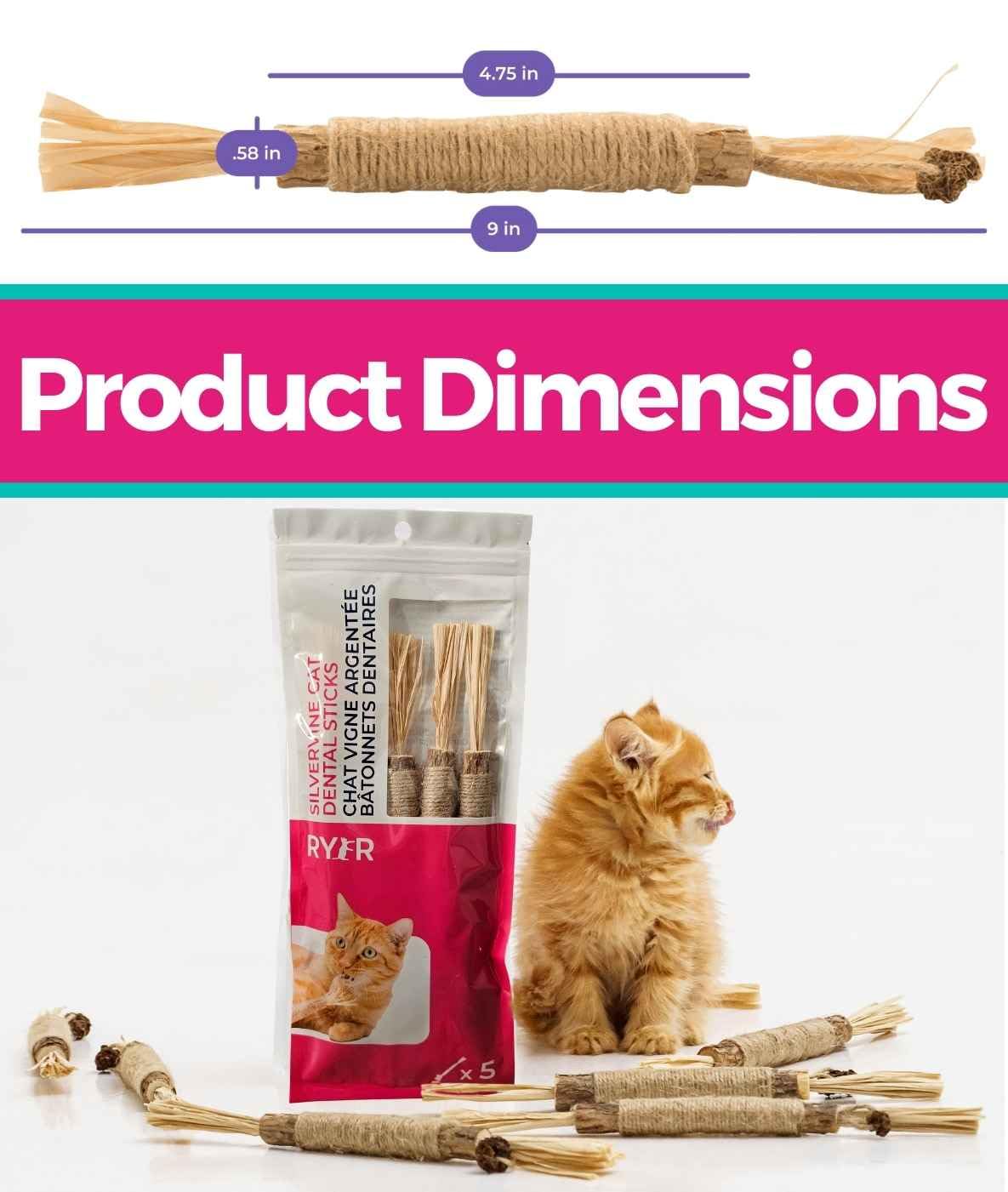RYERCAT Silvervine Sticks for Cats Natural Cat Chew Toy for Toy
