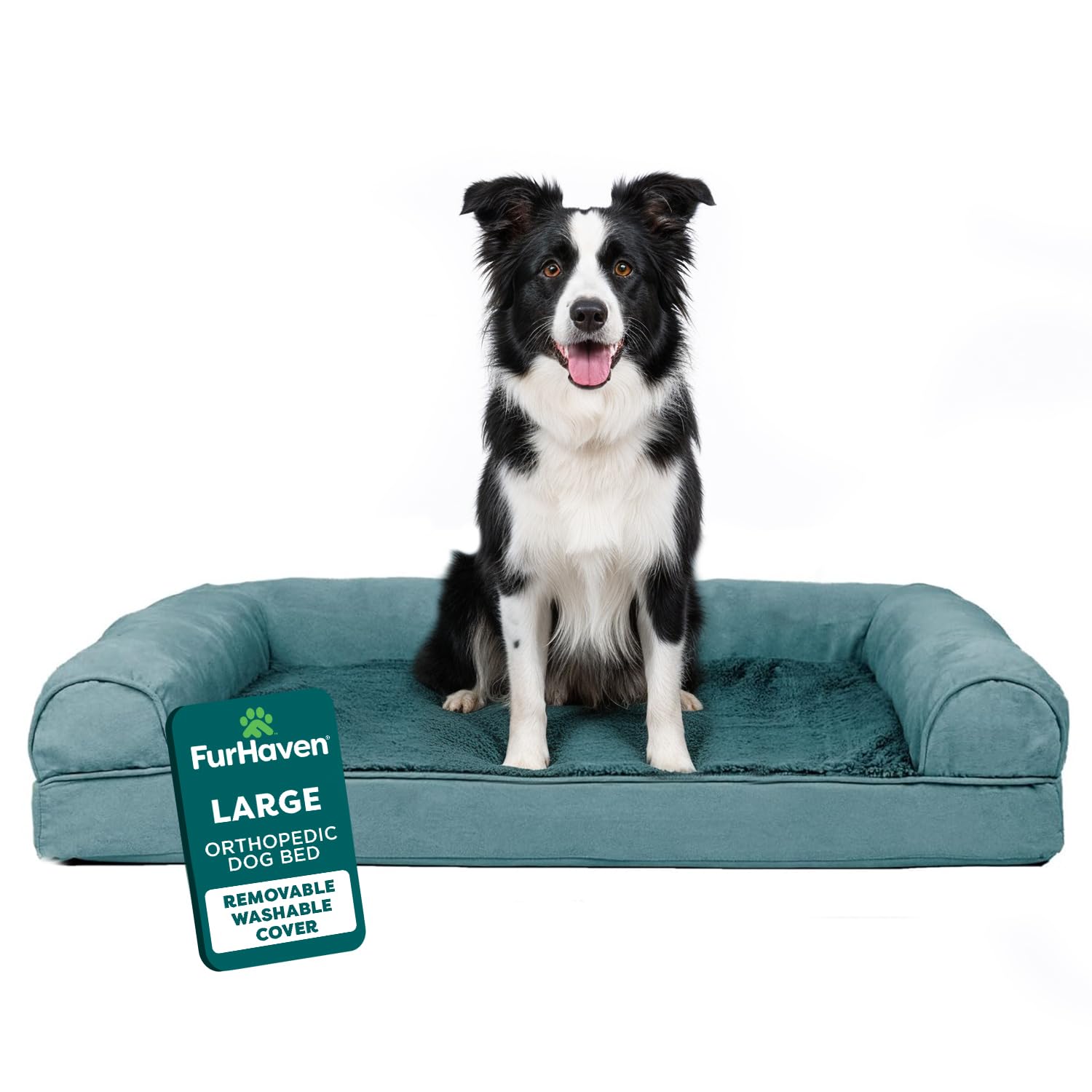 FurHaven Orthopedic Dog Bed for Large Dogs, Sofa Contour Mattress