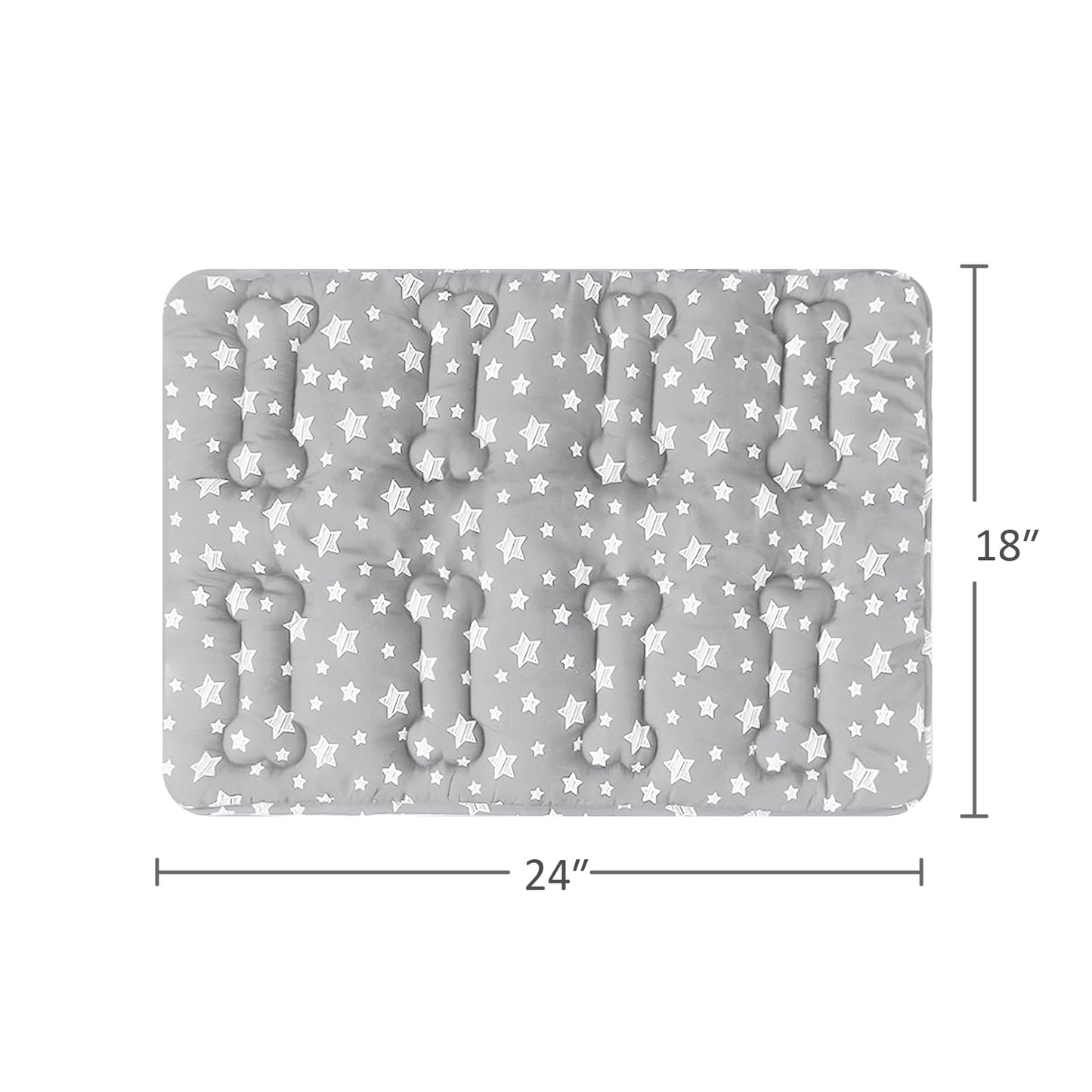 Moonsea Dog Crate Mat (24" X 18") 2 Pack, Soft Bed Mat with Cute Bed
