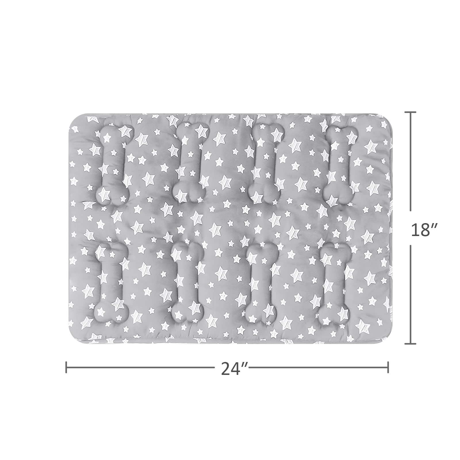 Moonsea Dog Crate Mat (24" X 18") 2 Pack, Soft Bed Mat with Cute Bed