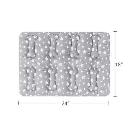Moonsea Dog Crate Mat (24" X 18") 2 Pack, Soft Bed Mat with Cute Bed