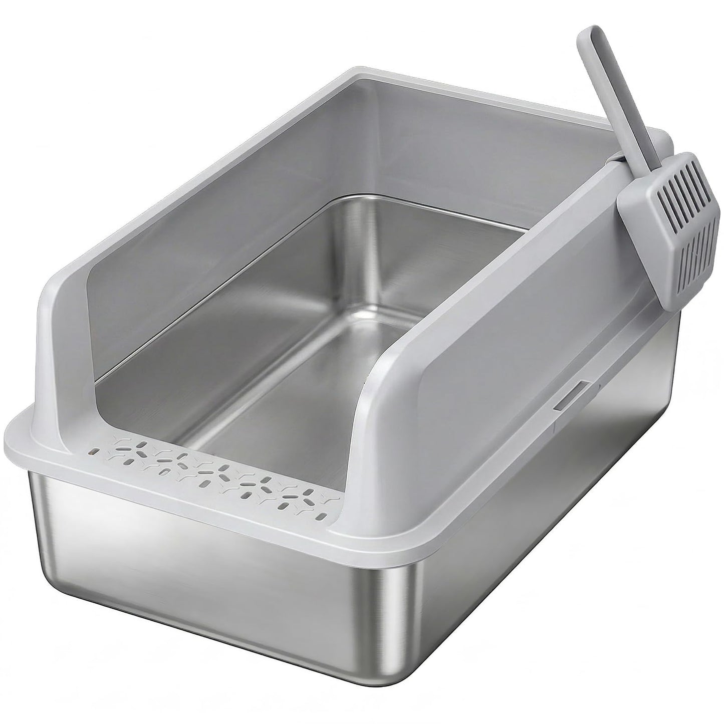 Lifewit Stainless Steel Litter Box for Kitty, Metal Cat Litter Tray