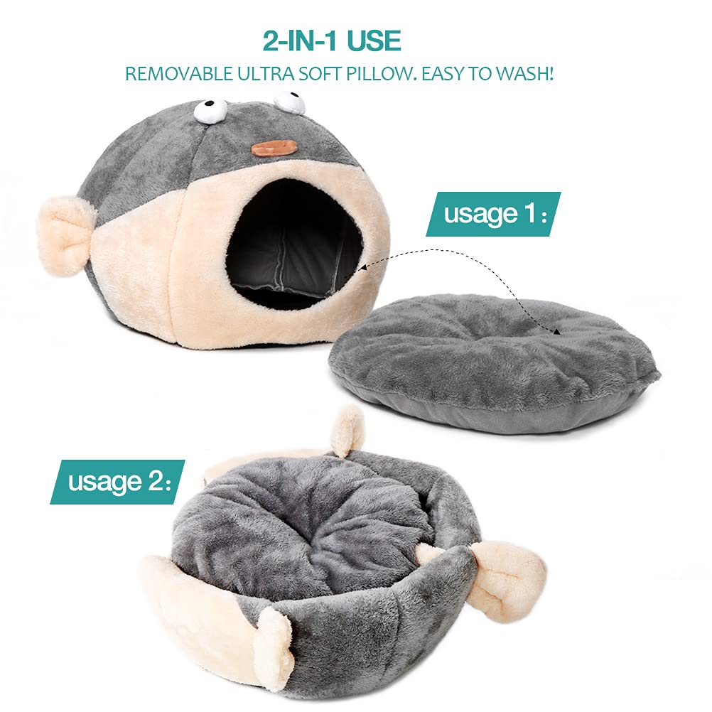 Cat Beds for Indoor Cats Cat Bed Cave with Removable Washable Bed