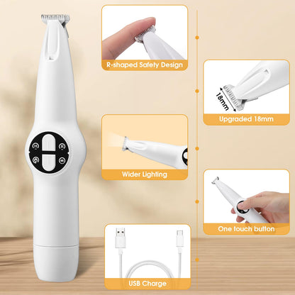 Palksky Dog Clippers for Grooming 2 in1 Upgraded Electric Dog Trimmer