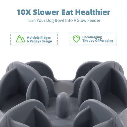 Jaoul Slow Feeder Dog Bowls Insert for Large Breed, Cuttable Slow Bowl