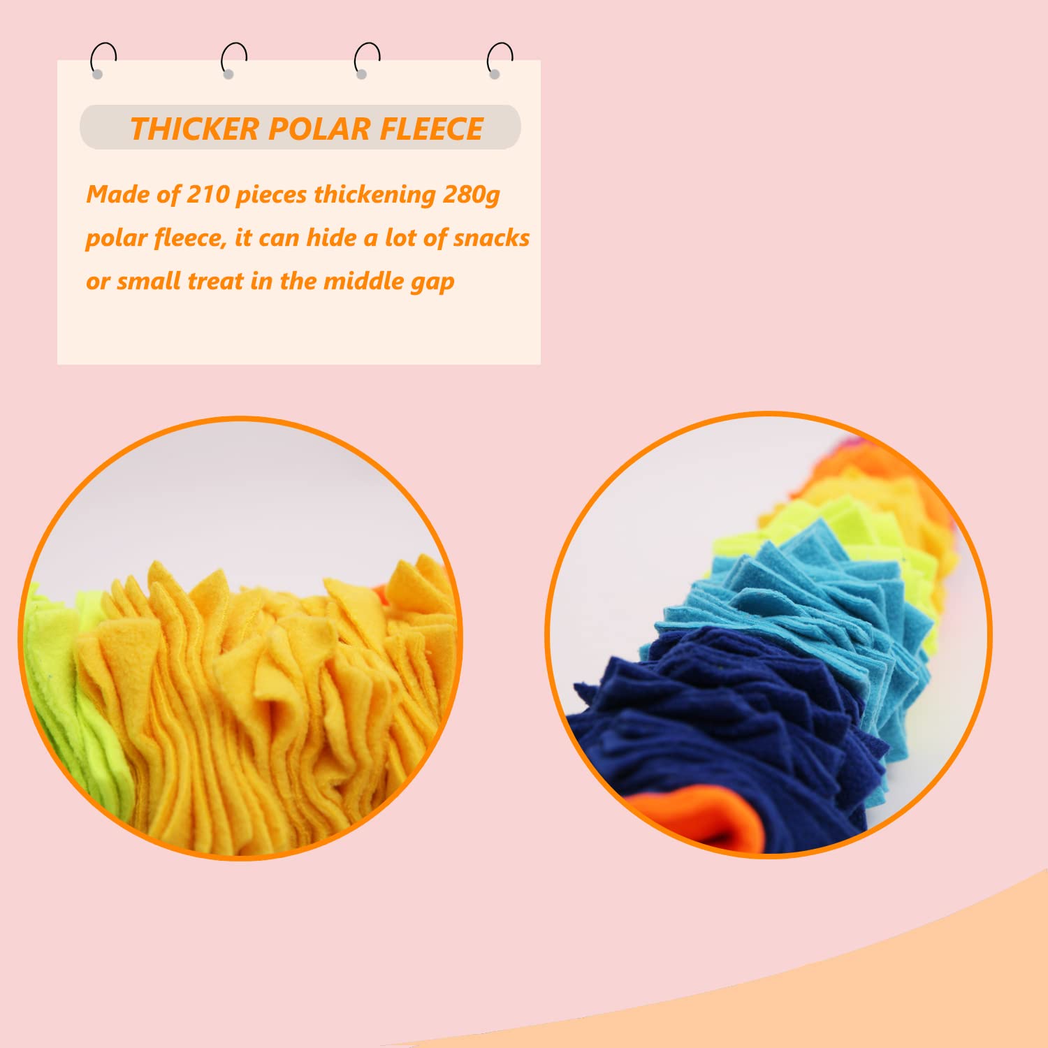 Ablechien Snuffle Ball Rainbow Snuffle Snake Puzzle Toy for Dogs Ball