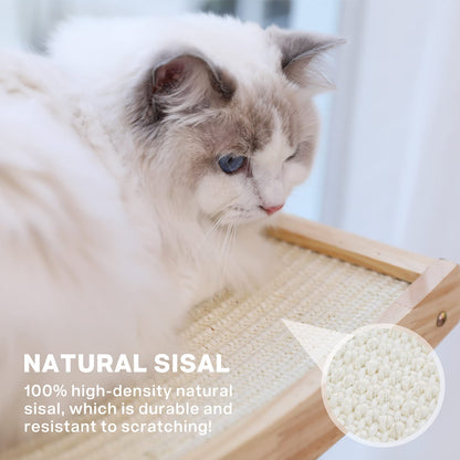 Pecute Cat Window Perch Sisal Scratcher 1, Cat Hammock for Scratcher