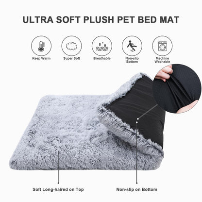 Vonabem Small Dog Bed Crate Pad Washable Puppy Bed, Soft Plush Crate