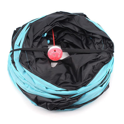 Bemodst Collapsible S-Shape Cat Tunnels 4 Way Interactive Maze Toy
