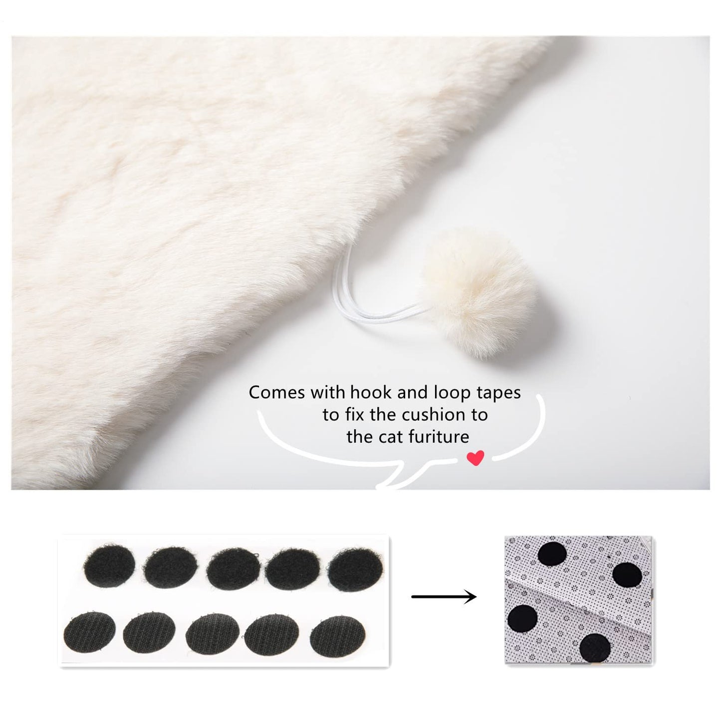 SHENGOCASE 2-Pack 11.8" x 17.7" Faux Rabbit Fur Cat Condo Bed