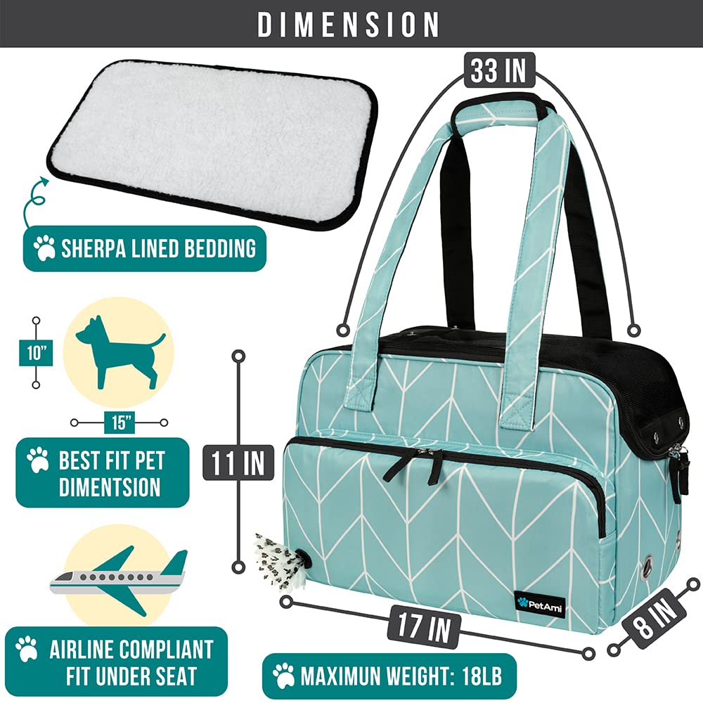 PetAmi Small Dog Purse Carrier, Soft-Sided Pet Carrier Bag