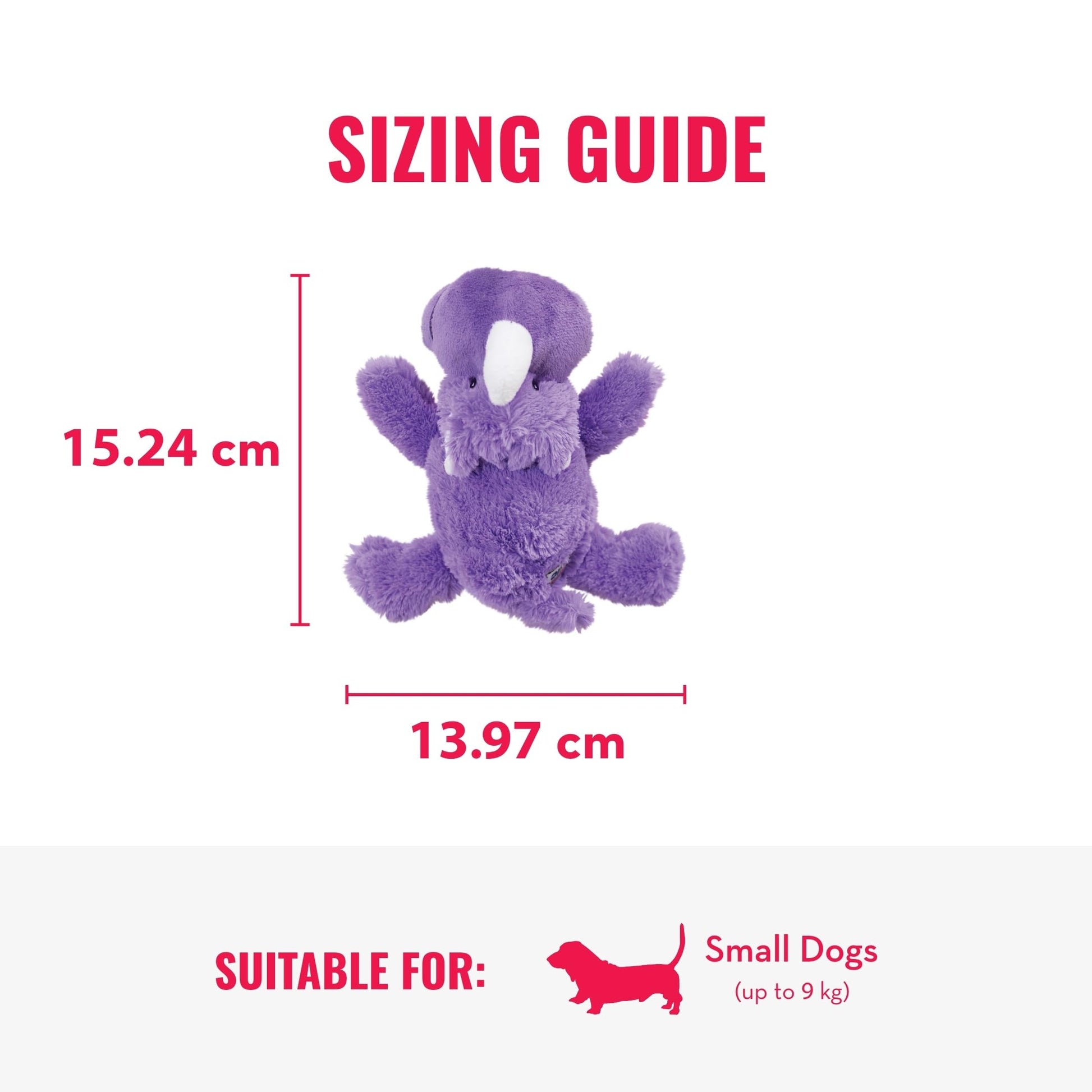 KONG Cozie Rosie Rhino Indoor Cuddle Squeaky Plush Dog Toy