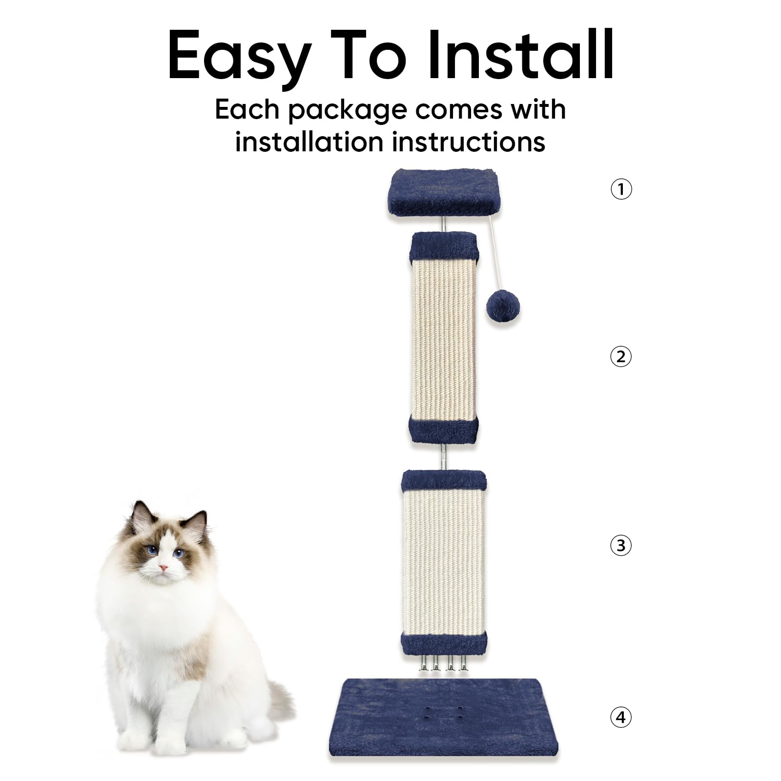 AGYM Cat Scratching Post for Large Cats, Cat Scratcher for Scratcher