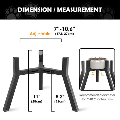 SHAINFUN Raised Dog Bowl Stand for Large Dogs 11" Height Bowl