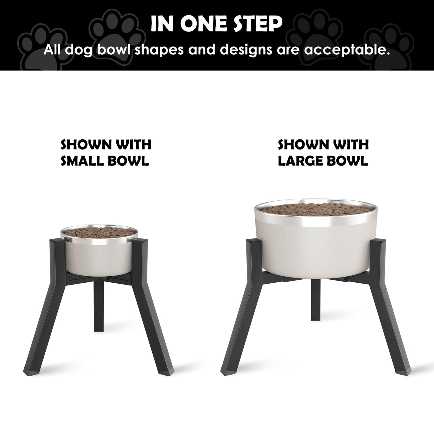 SHAINFUN Raised Dog Bowl Stand for Large Dogs 11" Height Bowl