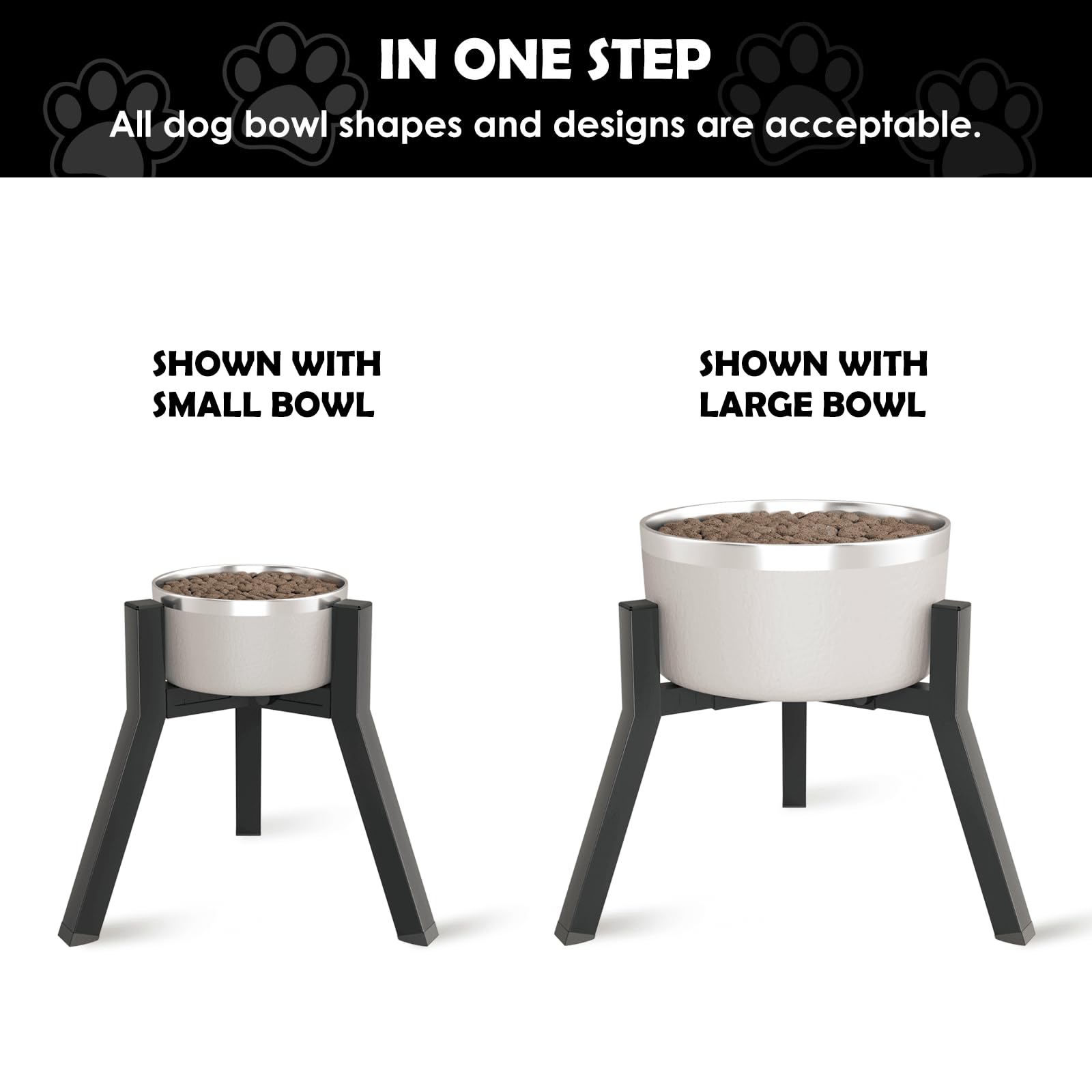 SHAINFUN Raised Dog Bowl Stand for Large Dogs 11" Height Bowl