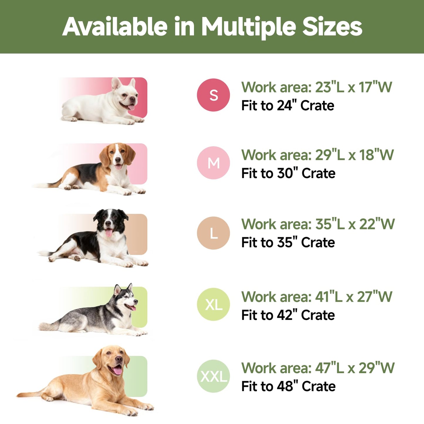 WAYIMPRESS Waterproof Dog Crate Pad, Medium Crate Mat Bed, Outdoor Bed