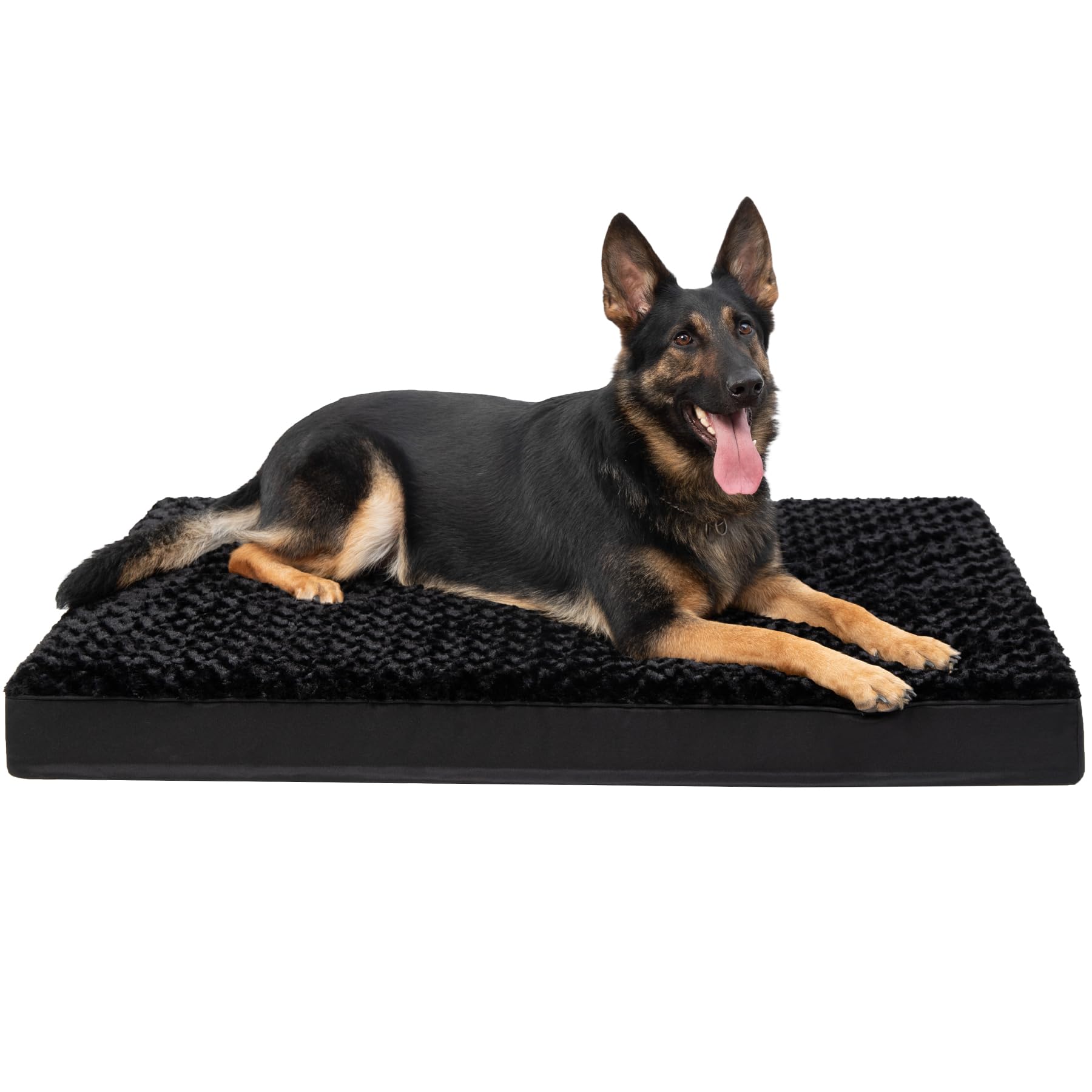 KSIIA Dog Crate Bed Waterproof Large Dog Bed Soft Velvet Bed