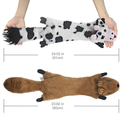 SHARLOVY Dog Squeaky Toys 5 Pack, Pet Crinkle Toy No Stuffing Plush