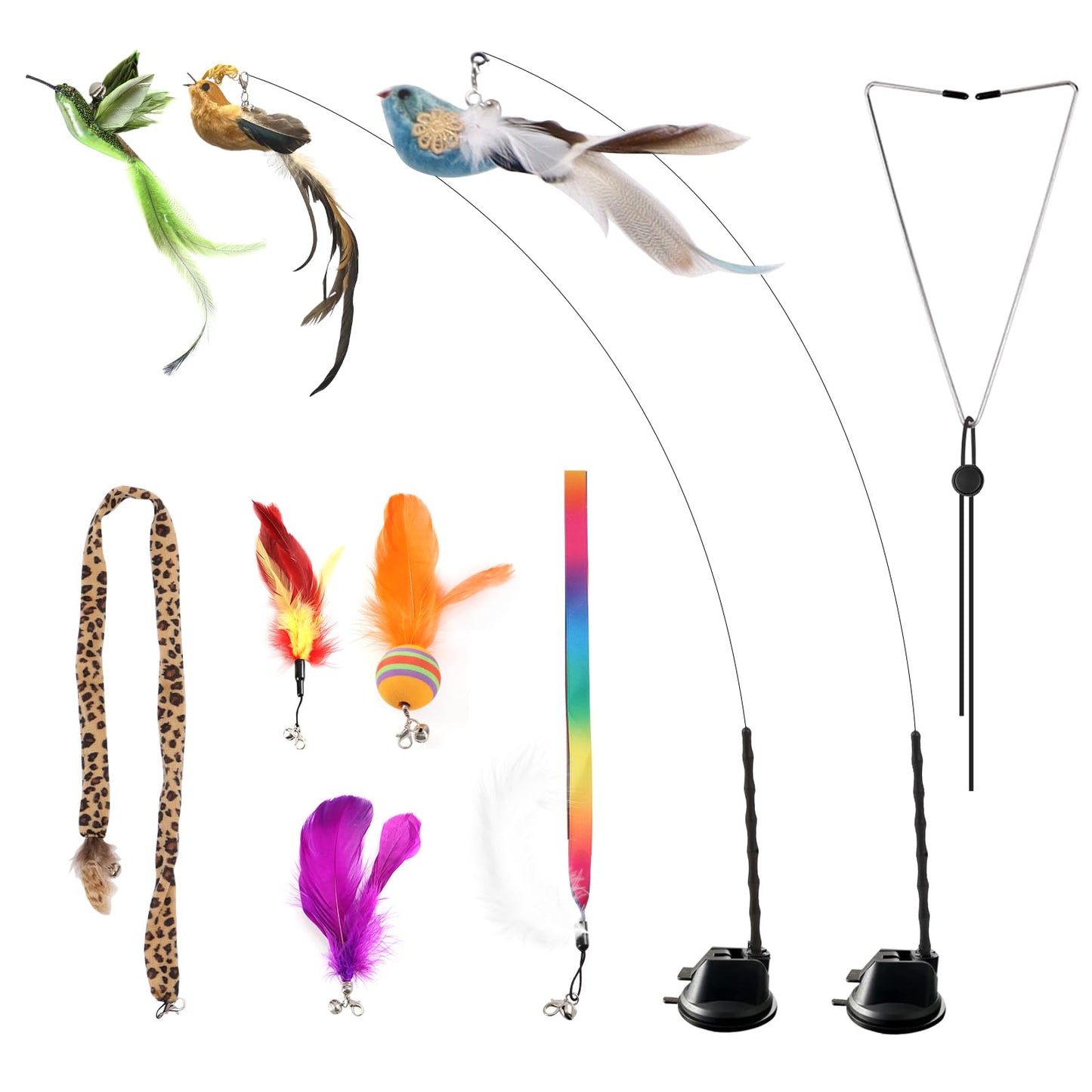 jority Interactive Cat Toys for Bored Indoor Adult Cats Feather