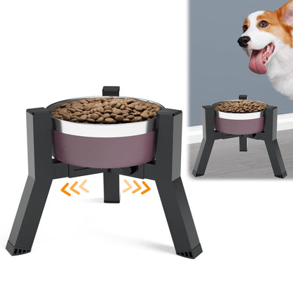 SHAINFUN Elevated Dog Bowls Adjustable Width Stand for 5.2-7.8" Bowl