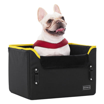 PETSFIT Small Dog Car Seat Patented Safety Buckles Safety Tether Seat