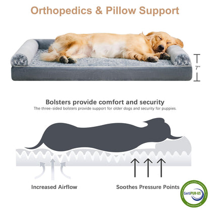BFPETHOME Dog Beds for Large Dogs, Orthopedic Dog Bed