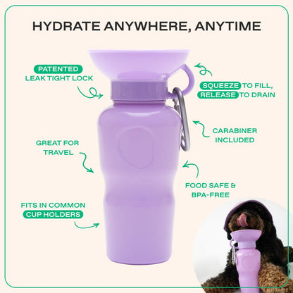 Springer Dog Water Bottle, Portable Travel Drinking Feeder Dispenser