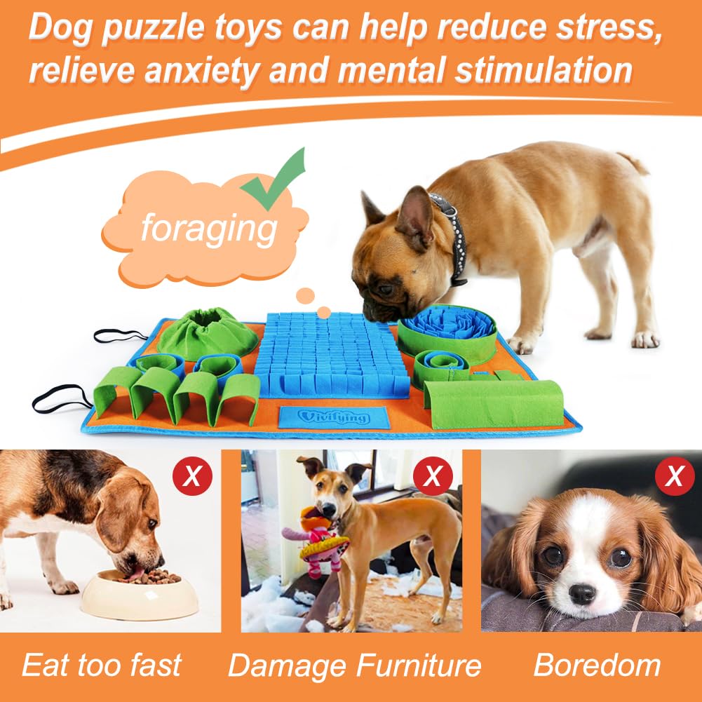 Vivifying Snuffle Mat for Dogs, Interactive Dog Puzzle Toy for Game