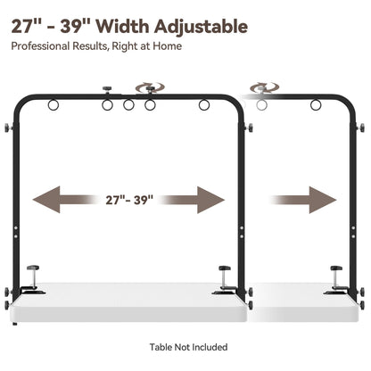 Adjustable Pet Grooming Arm for Table: 42" Height 27"-39" Width, Clamp