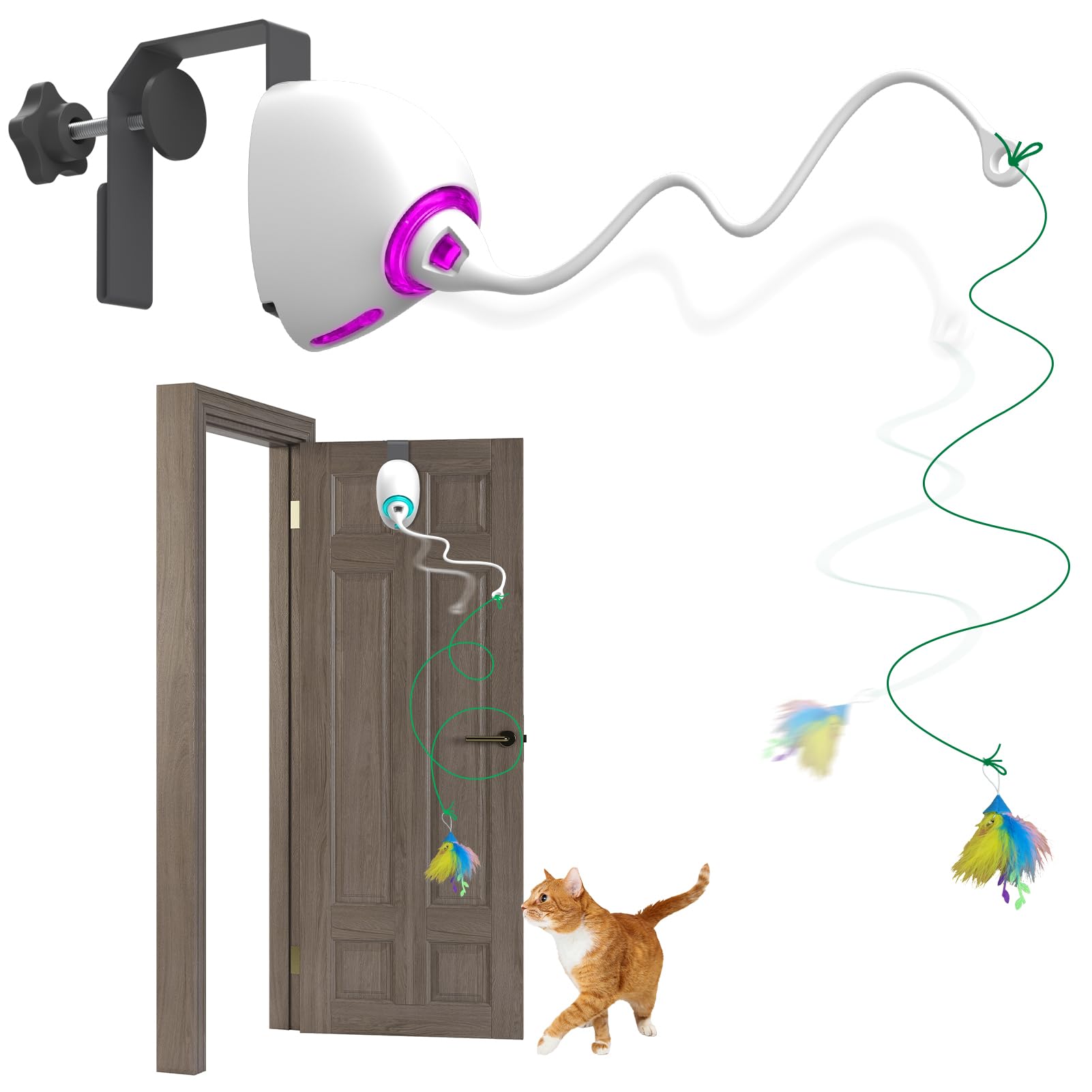 Mdupw Cat Toys for Indoor Cats,Interactive Door Hanging Teaser