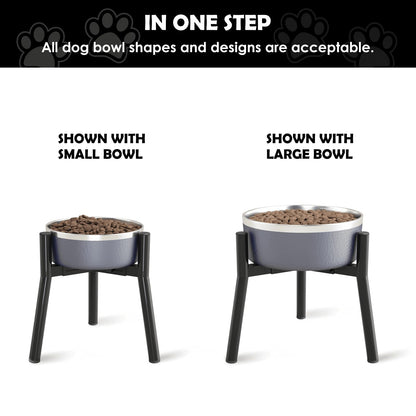 SHAINFUN Adjustable Dog Bowl Stand, Tall Elevated Feeder for Bowl