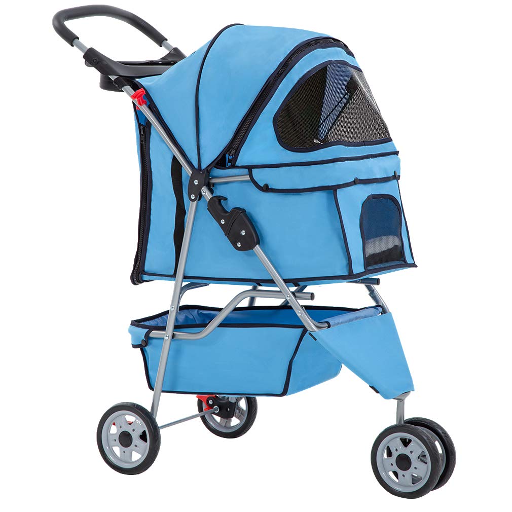 BestPet, 3-Wheel Pet Stroller, Dog and Cat Stroller, Carrier