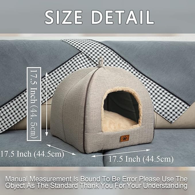 WINDRACING Cat Bed Cat Cave House Tent with Washable Cushioned Bed