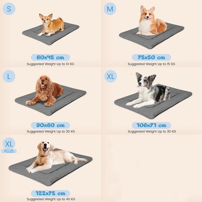 ZENGAOOU Dog Crate Pad Washable Plush Kennel Mat