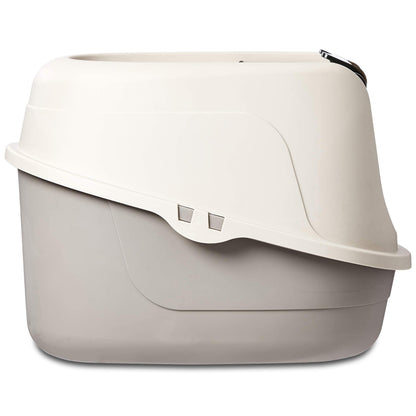 Amazon Basics No-Mess Hooded Enclosed Cat Litter Box with Odor Box