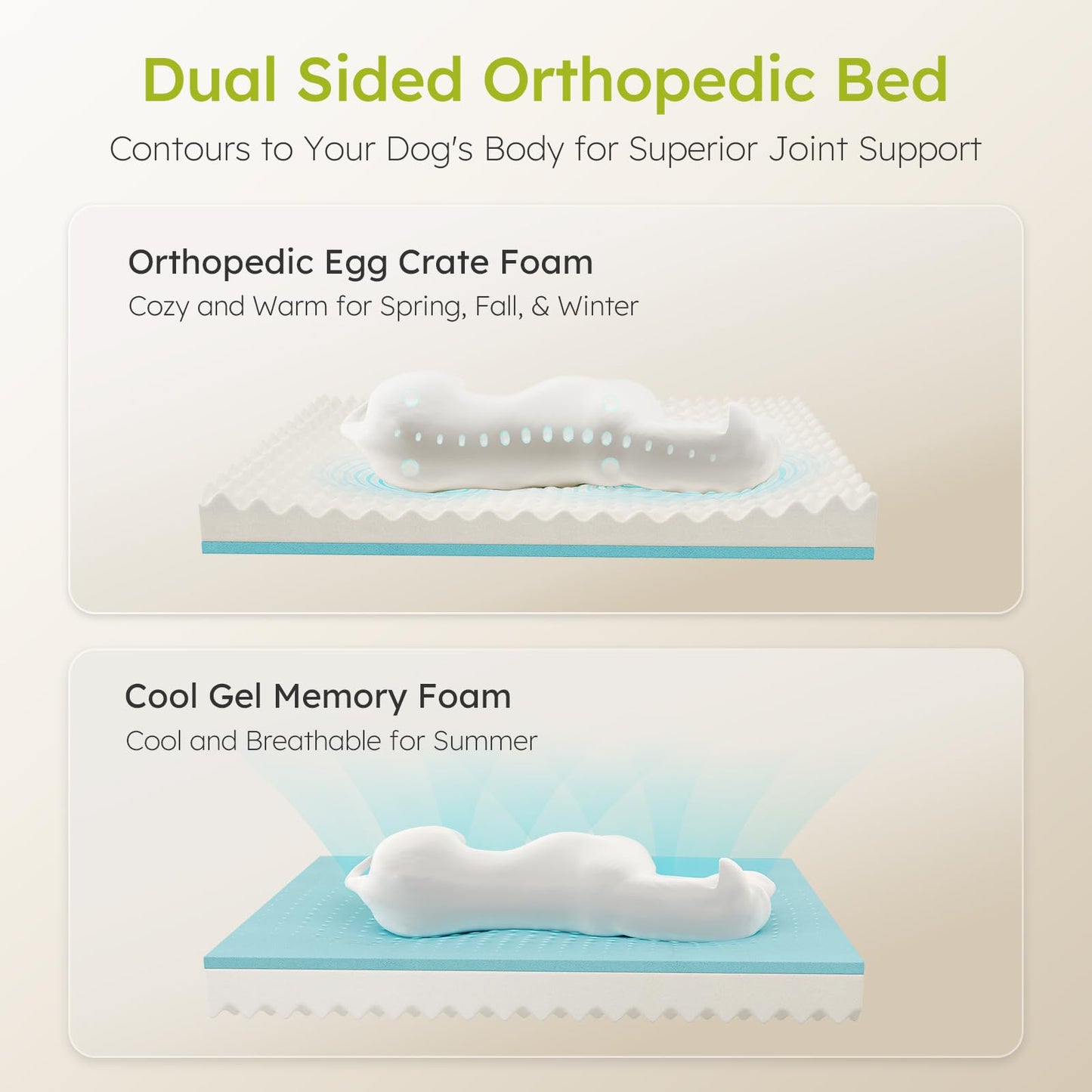 CWAWZ Jumbo Dog Bed for Extra Large Dogs, Orthopedic Dog Bed