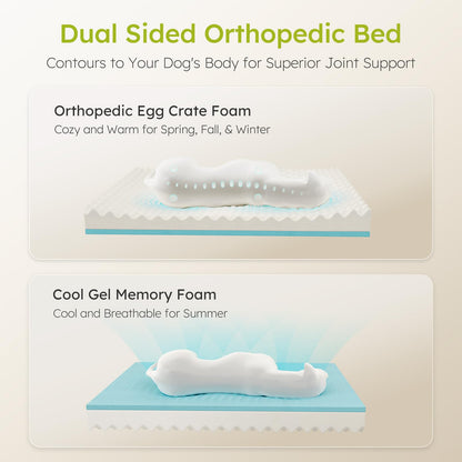 CWAWZ Jumbo Dog Bed for Extra Large Dogs, Orthopedic Dog Bed
