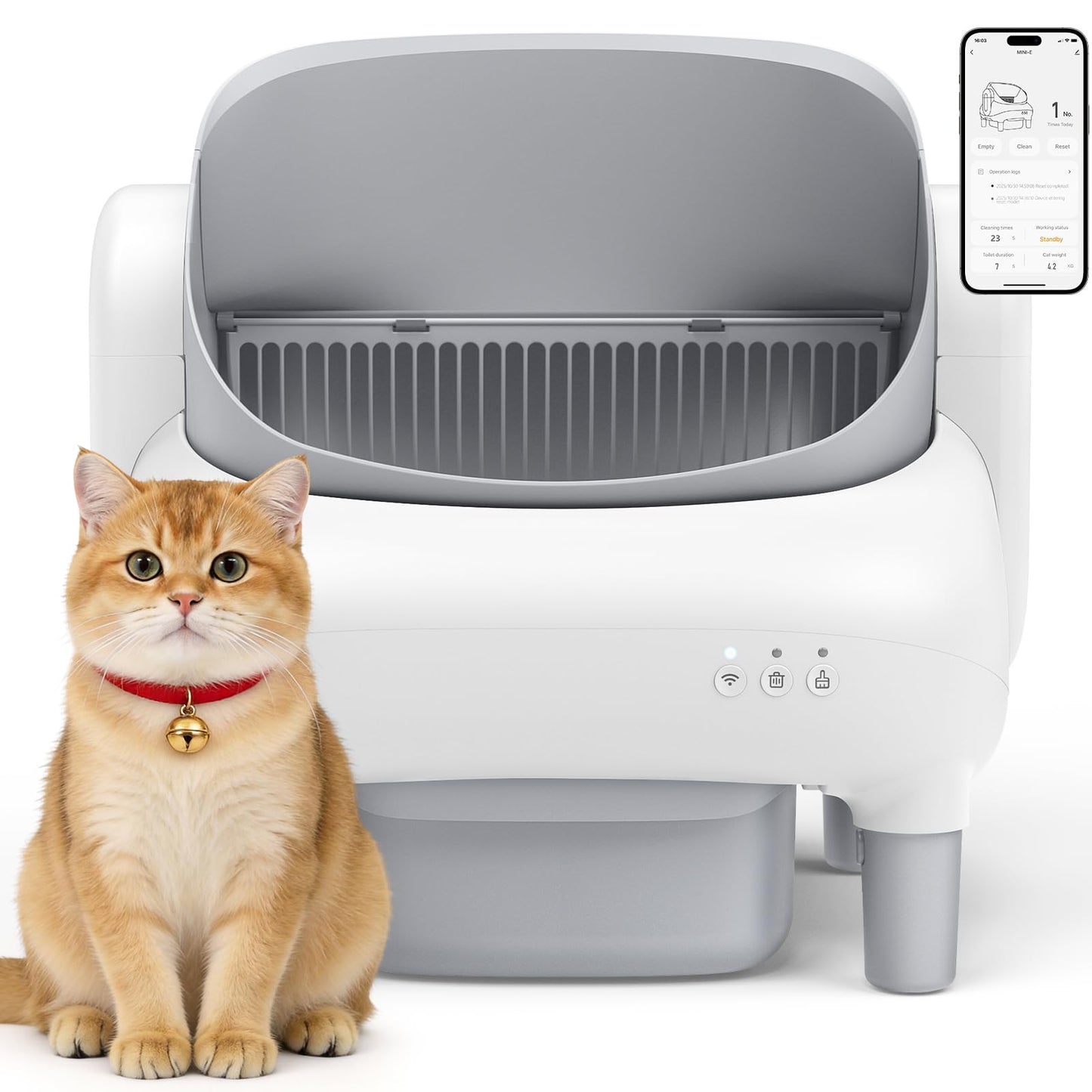 Hazrela Automatic Cat Litter Box,Self Cleaning Litter Box for Box
