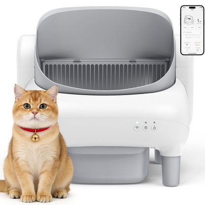 Hazrela Automatic Cat Litter Box,Self Cleaning Litter Box for Box
